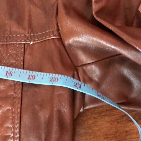 Leather unisex lined jacket. S/M - Picture 9 of 11